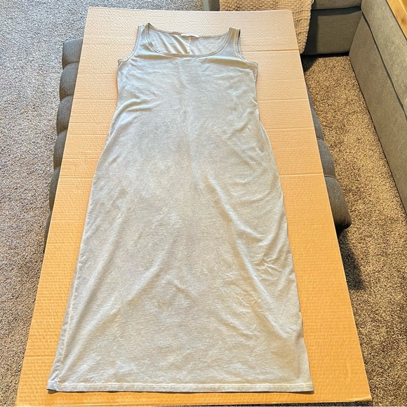 Peruvian Connection Vintage Wash Pima Cotton Tank Maxi Dress Grey size L - Picture 7 of 13